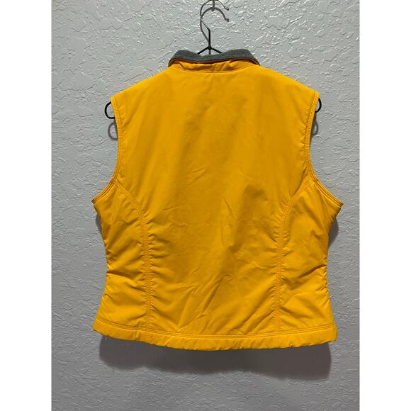 L.L. Bean Yellow Outdoors Fleece Lined Women's Zip up Vest Size S Petite - Picture 4 of 6